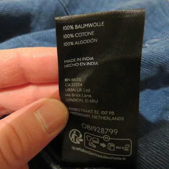 BY ANTHROPOLOGIE The Somerset Mini Dress Denim Edition Tiered Boho Comfort XS - Picture 15 of 15